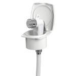 Doccetta Boris bianca tubo PVC 4 m