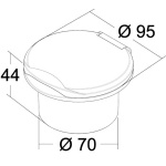 Box doccia Classic Evo cromato tubo inox 4 m a parete - immagine 3