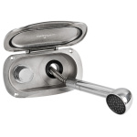 Box doccia Elissa inox con doccia tubo nylon 4 m