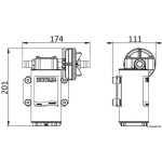 Pompa autoadescante 12 V 26 l/min - immagine 2