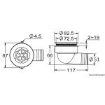 Scarico a pozzetto con flap antireflusso ø 2"