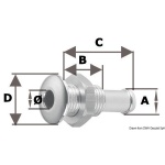 Mini scarico inox bombato 1/4" - immagine 2