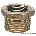 Riduzione ottone maschio/femmina 2" 1/2 x 1" 1/2