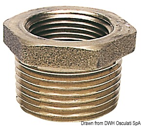 4.0.2 Riduzione ottone maschio/femmina 2" 1/2 x 1" 1/2 - immagine 1