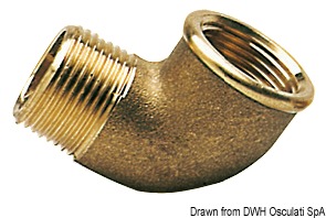 4.0.2 Gomito 90° ottone maschio/femmina 1" - immagine 1