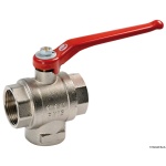 Valvola a sfera ottone 3 vie 3/8" L