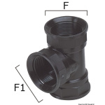 Raccordo a T termopolimero 1/2"-1/2"