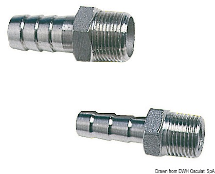 4.0.2 Portagomma maschio inox 3/8" x 12 mm - immagine 1