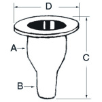 Scarico a mare plastica bianca 1" 1/2 - immagine 2
