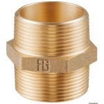 Niples doppio in bronzo M-M 1/4"