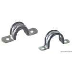 Cavallotti tubi inox/gomma 8 mm