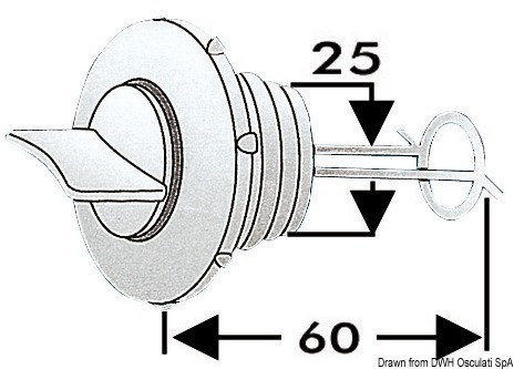 4.0.2 Tappo scarico nylon 25 mm - immagine 1