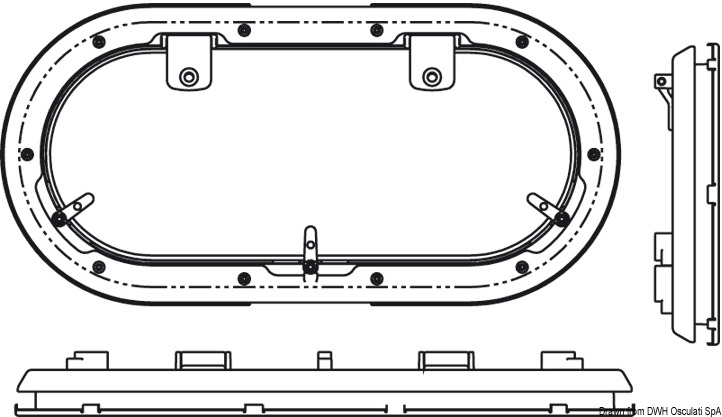filter system Model (1) Oblò ovale Bomar Flagship 216 x 444 mm - immagine 1