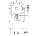 Botola ispezione AISI 316 passaggio 95 mm