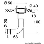 Sfiato ottone cromato 16 mm 90° destro - immagine 2