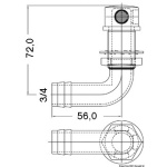 Sfiato inox 90° 19 mm - immagine 2