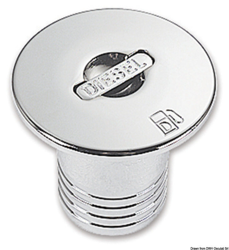 20.667.03.jpg Tappo ottone cromato a filo Diesel 50 mm - immagine 1