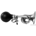 Tromba a pera ottone cromato curva