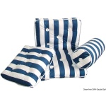 Cuscino in cotone blu e bianco 430 x 350 mm