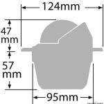 Bussola Ritchie Explorer 2"3/4 incasso nera/nera - immagine 2