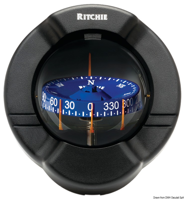 25.086.01.jpg Bussola Ritchie Venturi Sail 3"3/4 nera/blu - immagine 1