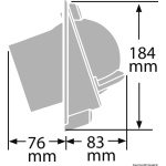 Bussola Ritchie Venturi Sail 3"3/4 nera/rossa - immagine 2