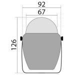 Bussola Scout bianca 2" 5/8, rosa blu - immagine 2