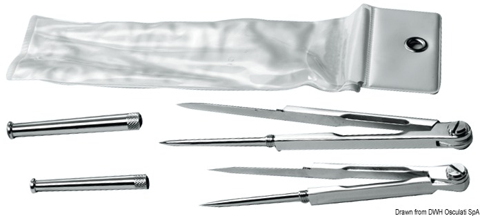 26.142.60-61a.jpg Compasso ottone cromato 140 mm - immagine 1