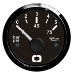 Indicatore pressione olio 0/5 bar nero/nera