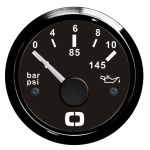 Indicatore pressione olio 0/10 bar nero/nera
