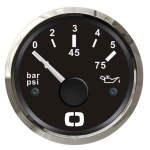Indicatore pressione olio 0/5 bar nero/lucida