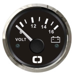 Voltmetro 8/16 V nero/lucida