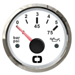Indicatore pressione olio 0-5 bar bianco/lucida