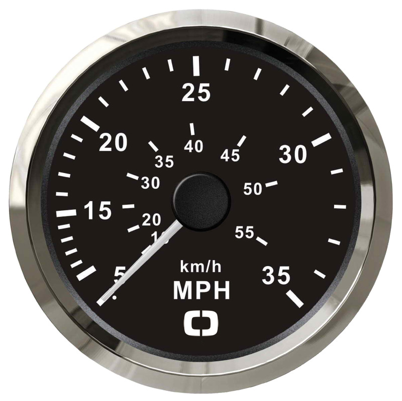 27.326.08.jpg Spidometro Pitot 0-35 MPH nero/lucida - immagine 1