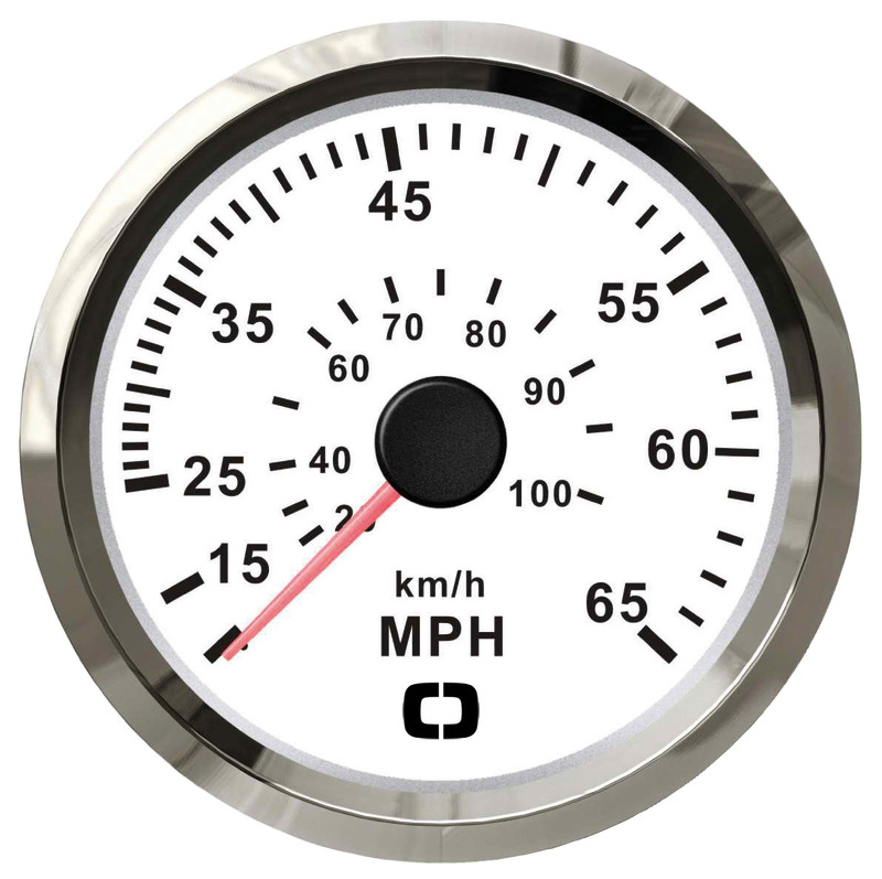 27.327.10.jpg Spidometro Pitot 0-65 MPH bianco/lucida - immagine 1