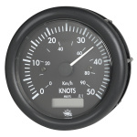 Spidometro 0-50 nodi 12 V nero con totalizzatore