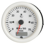 Contagiri 2/4 tempi 12 V bianco con contaore