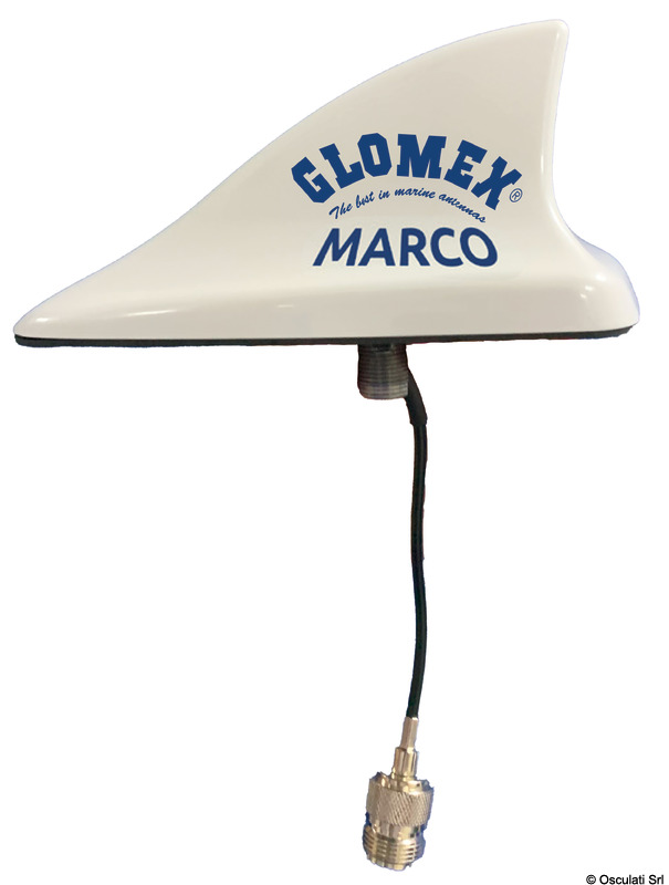 29.998.01.jpg Antenna VHF MAKO GLOMEX bianca - immagine 1
