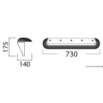 Protezione per pontile 730 mm blu - immagine 2