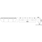 Protezione per pontile 900 mm blu - immagine 3