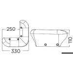 Protezione per pontile 330 mm blu