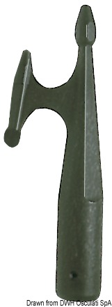 4.0.2 Gancio d'accosto polipropilene 30 mm bianco - immagine 1