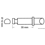 Scalmo plastica/ottone 12 x 35 mm