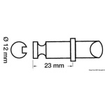 Scalmo plastica/ottone 12 x 23 mm - immagine 3