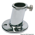 Basetta ottone cromato per asta 25 mm
