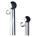 Asta bandiera inox con pallina 1200 mm - immagine 2