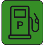 Adesivo carico benzina (foglio da 10 loghi) 25x27