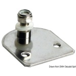 Piastrina inox piana perno 23 x 8 mm