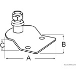 Piastrina inox sbalzo con sfera - immagine 2