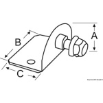 Piastrina 90° compact filetto 8 mm c/perno interno - immagine 2